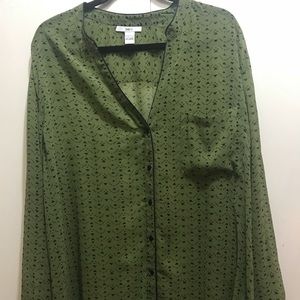 Bar III Green Blouse/Top